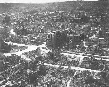 zerbombtes Stuttgart 1945